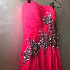 COLORS HOT PINK PROM DRESS